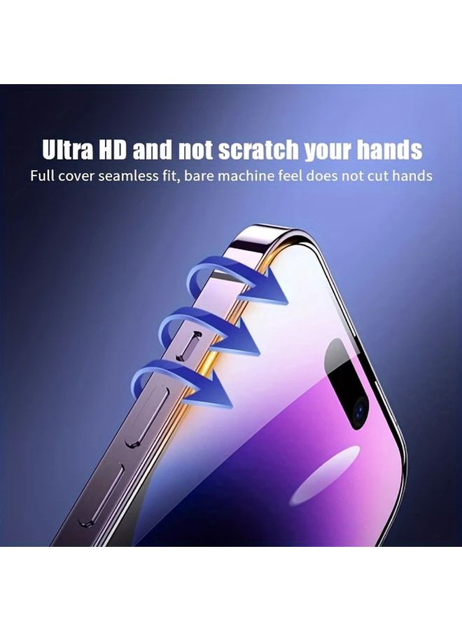 iPhone 15 Tempered Glass Screen Protector 3 Pack Anti Fingerprint Full Coverage - Image 4